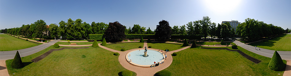 Poděbrady - kašna z nadhledu