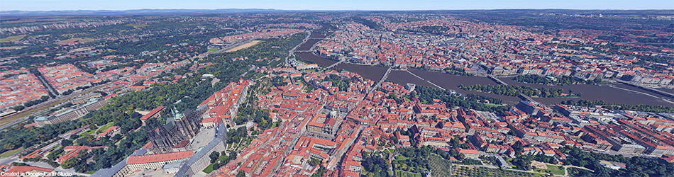 Praha-letecky nad Petřínem