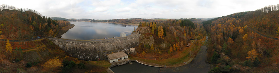 Seč - přehrada letecky
